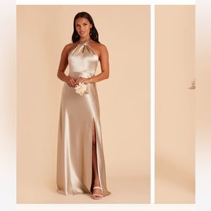 Birdy gray champagne bridesmaid dress